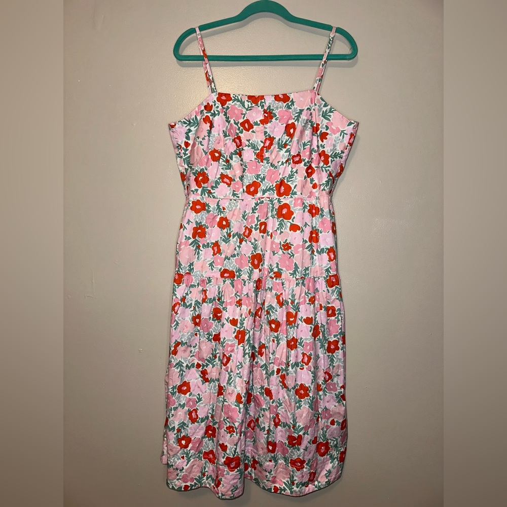 Free Assembly Floral Tie Back Midi Dress